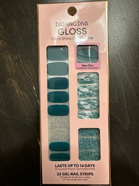 Other - Dashing Diva Gloss Teal & Marble Gel Nail Strips